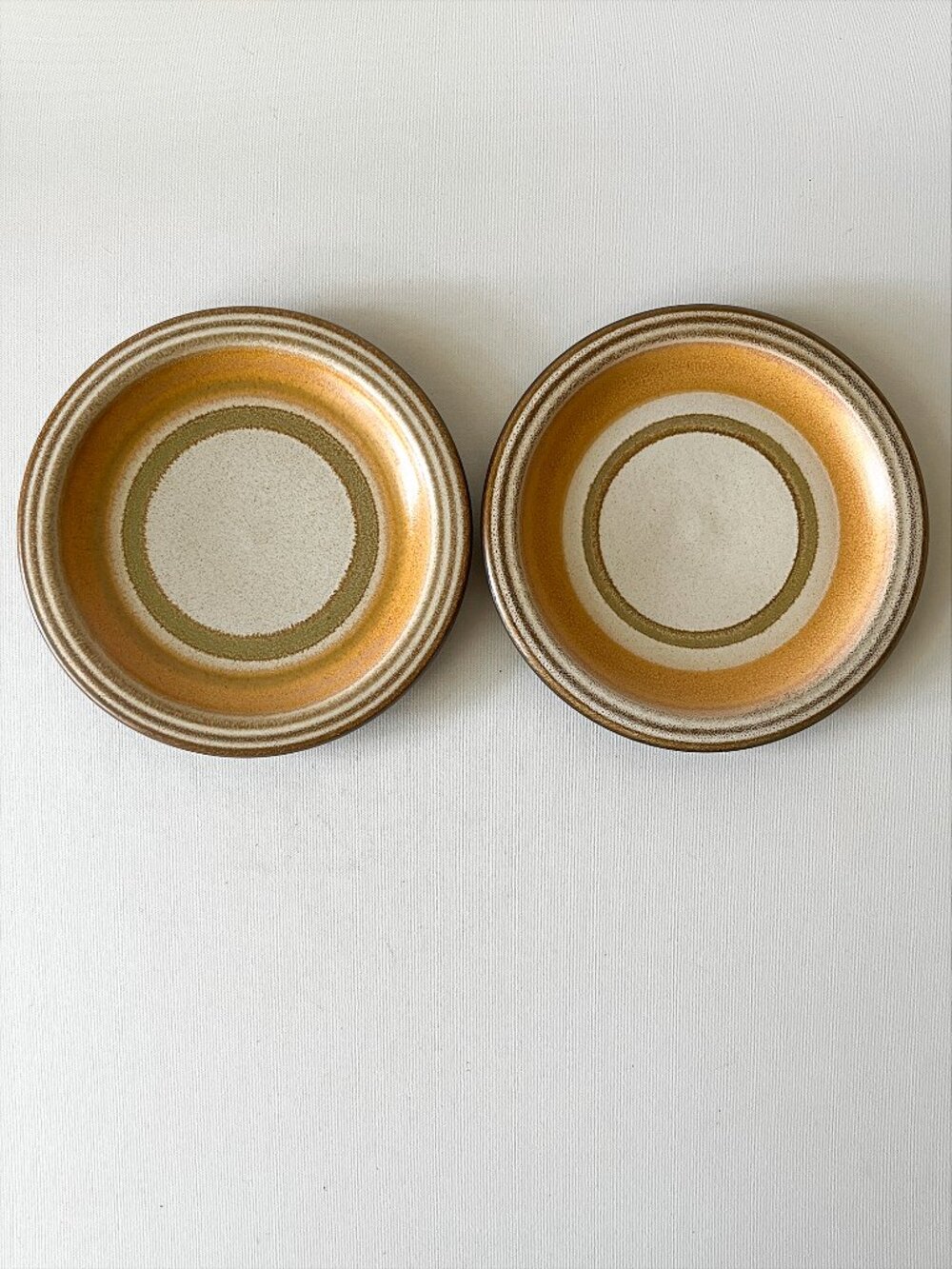 Denby England Hall Artisan Bread & Butter Side Plates Set of 2 Vintage 6-1/8"